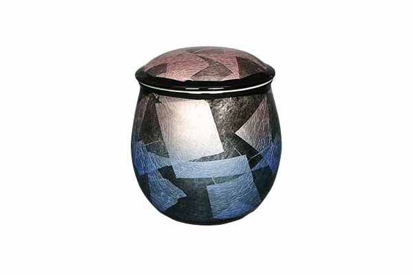 九谷焼骨壷「銀彩光」の写真